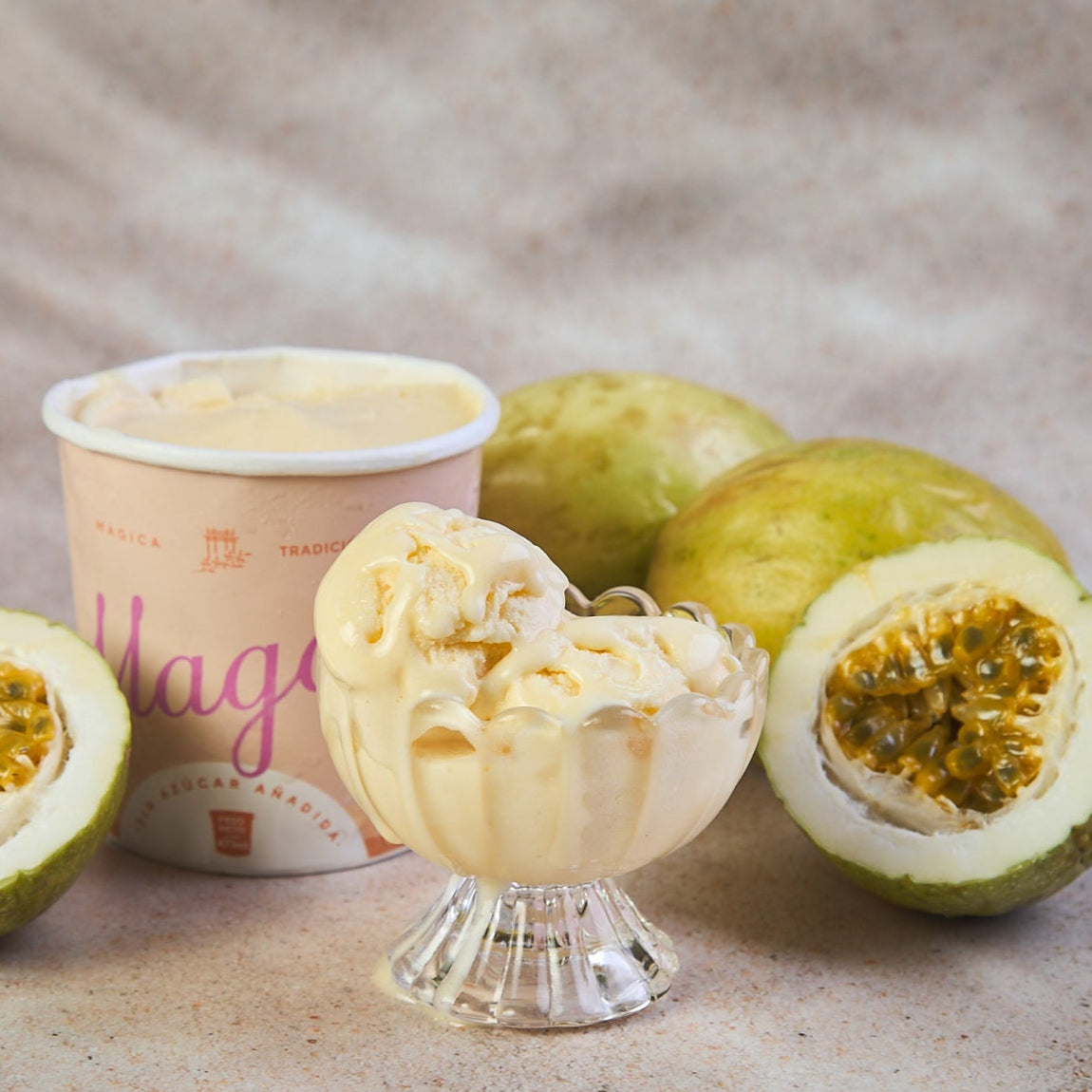 Helado de Maracuyá con Kéfir - Sin Azúcar