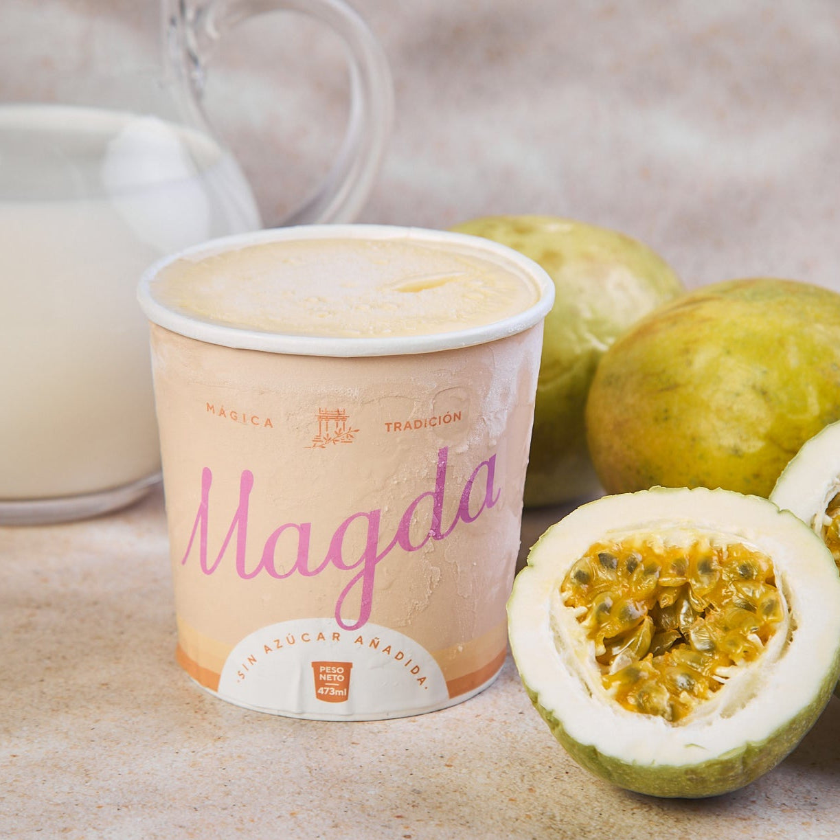 Helado de Maracuyá con Kéfir - Sin Azúcar